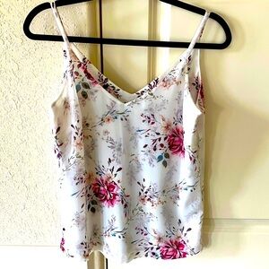 💐WHBM Reversible Floral Camisole in White and Purple💐